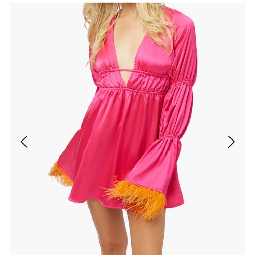 WeWoreWhat Pink and Orange Mini Dress